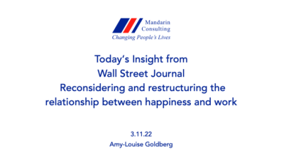 3.11.22 Reconsidering and restructuring the relationship between happiness and work