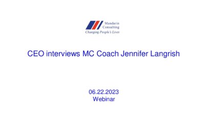22.06.2023 CEO interviews MC Coach Jennifer Langrish