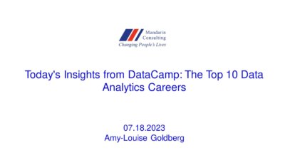 18.07.2023 Today’s Insights from DataCamp: The Top 10 Data Analytics Careers