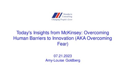 21.07.2023 Today’s Insights from McKinsey: Overcoming Human Barriers to Innovation (AKA Overcoming Fear)