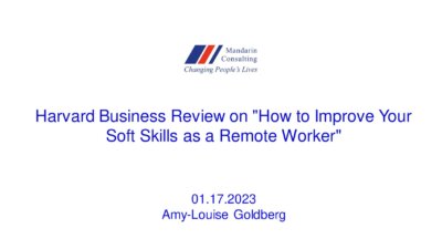 17.01.2024 Harvard Business Review on “How to Improve Your Soft Skills as a Remote Worker”