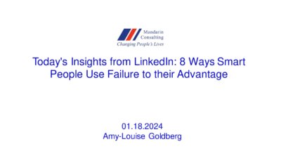 18.01.2024 Today’s Insights from LinkedIn: 8 Ways Smart People Use Failure to their Advantage