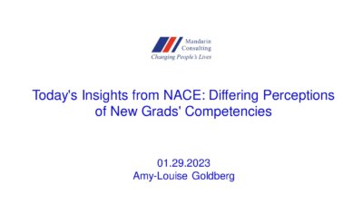 29.01.2024 Today’s Insights from NACE: Differing Perceptions of New Grads’ Competencies